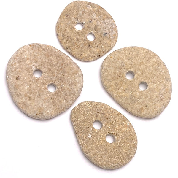 Beach Stone Buttons, Set of 4 Approximately 1"-1.25" #BCH-137