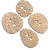 Beach Stone Buttons, Set of 4 Approximately 1"-1.25" #BCH-137