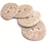 Beach Stone Buttons, Set of 4 Approximately 1"-1.25" #BCH-137