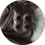 LAST ONES Ocean Button 7/8", Black Swirls, 4 Holes