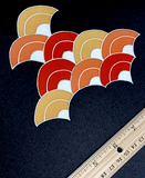 Full Bolt Black with Leafy Trees and Architecture, Vintage Kimono Silk from Japan, 11 YARDS  #PA-21