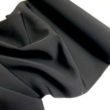 Full Bolt Black with Leafy Trees and Architecture, Vintage Kimono Silk from Japan, 11 YARDS  #PA-21