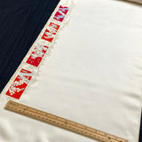 Full Bolt Champagne with Red, Vintage Kimono Silk Crepe from Japan, 14 Yards  #PA-22