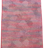 Rainbow Watermelon Intricate Tiny Overall Komon Print, Vintage Kimono Silk from Japan, 14" x 62" #1217