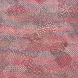 Rainbow Watermelon Intricate Tiny Overall Komon Print, Vintage Kimono Silk from Japan, 14" x 62" #1217