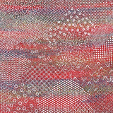 Rainbow Watermelon Intricate Tiny Overall Komon Print, Vintage Kimono Silk from Japan, 14" x 62" #1217