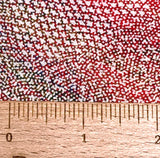 Rainbow Watermelon Intricate Tiny Overall Komon Print, Vintage Kimono Silk from Japan, 14" x 62" #1217