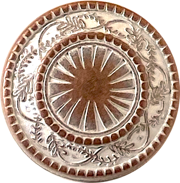 BULK DEAL Copper / White Sun Wheel Vines 13/16"  Shank Back Button 21mm,  50 BUTTONS #SWC-142/50