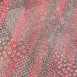 Rainbow Watermelon Intricate Tiny Overall Komon Print, Vintage Kimono Silk from Japan, 6" x 55" #1217