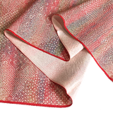 Rainbow Watermelon Intricate Tiny Overall Komon Print, Vintage Kimono Silk from Japan, 14" x 62" #1217