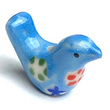 Blue Star Bird Porcelain Bead, 3/4"   #LP-03