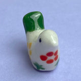 White Star-Bird Porcelain Bead, 3/4" #LP-04
