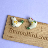White Star-Bird Porcelain Bead, 3/4" #LP-04