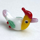 Re-Stocked, Glass Bird Beads Handmade Lampwork Mixed Colors 1-1/8" x 3/4"   #LP-05