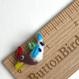Re-Stocked, Glass Bird Beads Handmade Lampwork Mixed Colors 1-1/8" x 3/4"   #LP-05