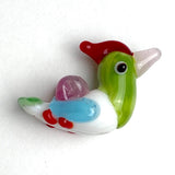 Re-Stocked, Glass Bird Beads Handmade Lampwork Mixed Colors 1-1/8" x 3/4"   #LP-05