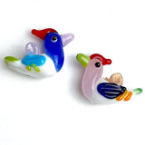 Bird Bead/Figurine Handmade Lampwork Glass, Various Colors 1-1/8" x 3/4"   #LP-05