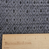 Full Bolt of Still-Folded Blue-Gray-Black Ikat Diamonds Vintage Kimono Silk from Japan, Approx. 9 Yards #218