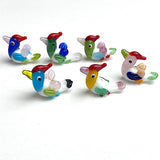 Re-Stocked, Glass Bird Beads Handmade Lampwork Mixed Colors 1-1/8" x 3/4"   #LP-05