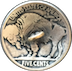 Re-Stocked, Authentic Indian Head Nickel Shank Button 13/16" USA-Made,  #SW-32