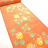 Strawberry Hearts Ikat, Vintage Kimono Wool Blend from Japan By the Yard  #223