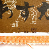 Strawberry Hearts Ikat, Vintage Kimono Wool Blend from Japan By the Yard  #223