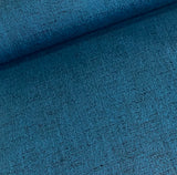 Deep Twilight+Black Crossdye Textured Vintage Kimono Wool Blend from Japan By the Yard #224