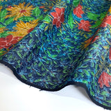 Bright Floral on Blues, Kimono Wool Blend? from Japan By the Yard #   #254