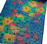 Bright Floral on Blues, Kimono Wool Blend? from Japan By the Yard #   #254
