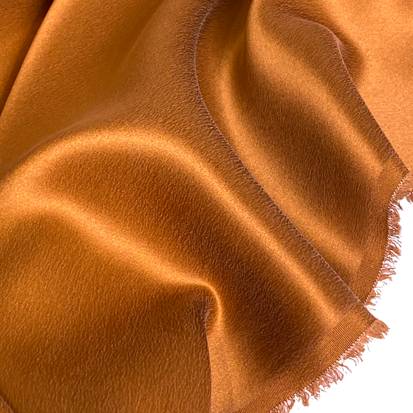 SALE, Copper Liquid Drape, Exceptional Lustre, Sueded Silk Charmeuse By the Yard #3519
