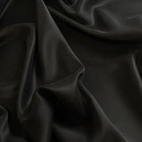 Black Liquid Drape, Exceptional Lustre, Sueded Silk Charmeuse By the Yard #3154