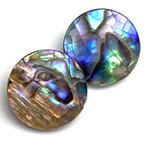 Re-Stocked, Abalone Shank Back Shell Button 5/8" 15mm Blues/Greens  # L66594