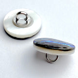 Re-Stocked, Abalone Shank Back Shell Button 5/8" 15mm Blues/Greens  # L66594