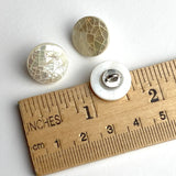 Re-Stocked, Mother of Pearl "Mosaic" Shank Back Shell Button 5/8" 15mm  # L-66595