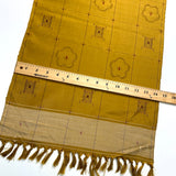 Ochre Dijon Turmeric Ikat, Vintage Kimono Silk from Japan By the Yard   #228