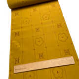 Ochre Dijon Turmeric Ikat, Vintage Kimono Silk from Japan By the Yard   #228