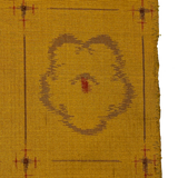 Ochre Dijon Turmeric Ikat, Vintage Kimono Silk from Japan By the Yard   #228