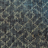 Steel-Blue-Gray Interlocking Squares, Possible Hidden Kikko Turtles, Vintage Fabric from Japan 14" x 98" Piece   #229