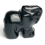 Five Stone Elephants, Various Colors Gemstone 1.5" Figurines #LP-87