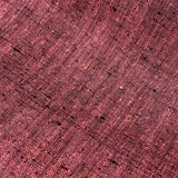 Black + Raspberry Rustic Textured Slubby Handwoven Kimono Silk Tsumugi By the Yard #252