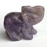 Five Stone Elephants, Various Colors Gemstone 1.5" Figurines #LP-87