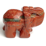 Five Stone Elephants, Various Colors Gemstone 1.5" Figurines #LP-87