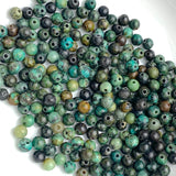 Tiny Round Green/Black Jasper Stone Beads, 4mm, Bag of 250 Beads.  #LP-17 4mm