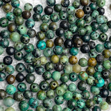 Tiny Round Green/Black Jasper Stone Beads, 4mm, Bag of 250 Beads.  #LP-17 4mm