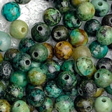 Tiny Round Green/Black Jasper Stone Beads, 4mm, Bag of 250 Beads.  #LP-17 4mm