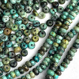 Re-Stocked, Tiny Green/Black Jasper Stone Beads, Rondelle 4mm, Strand of 160 Beads.  #LP-18