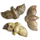 Three Stone Hawks, Polished Ocean Jasper in Earth Tones, 2"  #LP-16