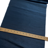 Solid Dark Indigo Blue/Black Slubby Lustrous Vintage Kimono Silk from Japan, By the Yard # 301
