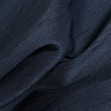 Solid Dark Indigo Blue/Black Slubby Lustrous Dupioni-Like Vintage Kimono Silk from Japan, By the Yard # 301