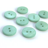 Pastel Turquoise Blue Green River Shell 5/8" 2-Hole Button, Pack of 8 for $8.00   #1775